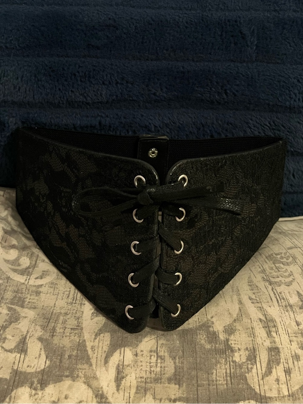 Wide Lace Corset Waist Belt